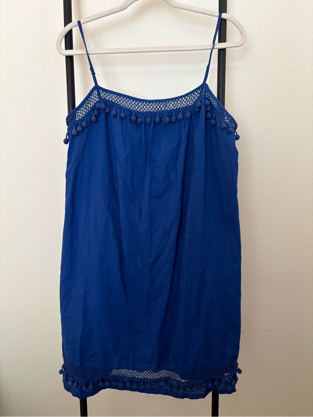 Susana Monaco | Cobalt Blue Pom-Pom Trim Dress